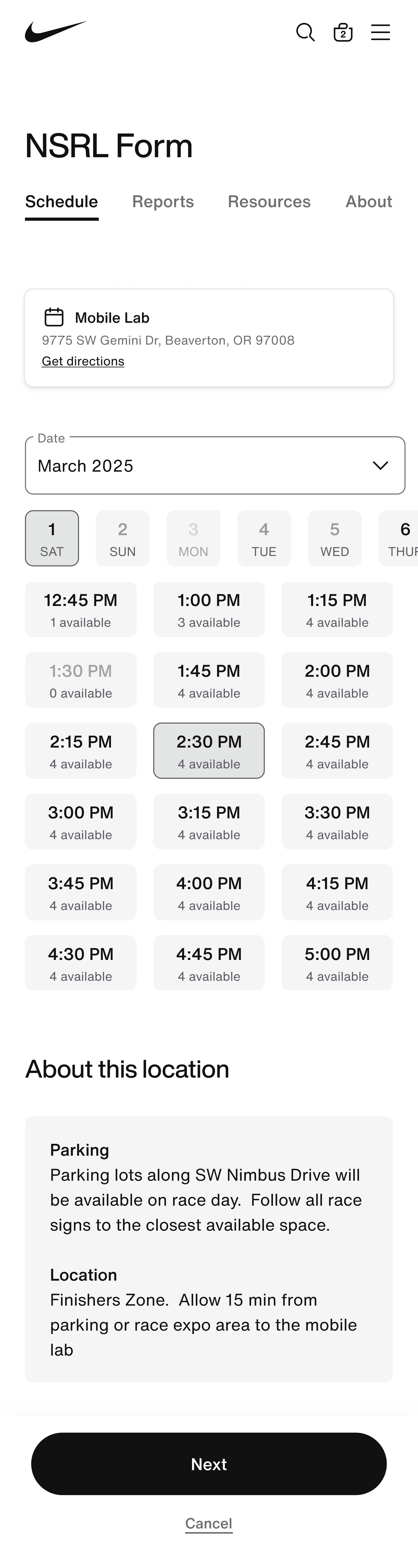 Pick a date and time, screen 3 of 8