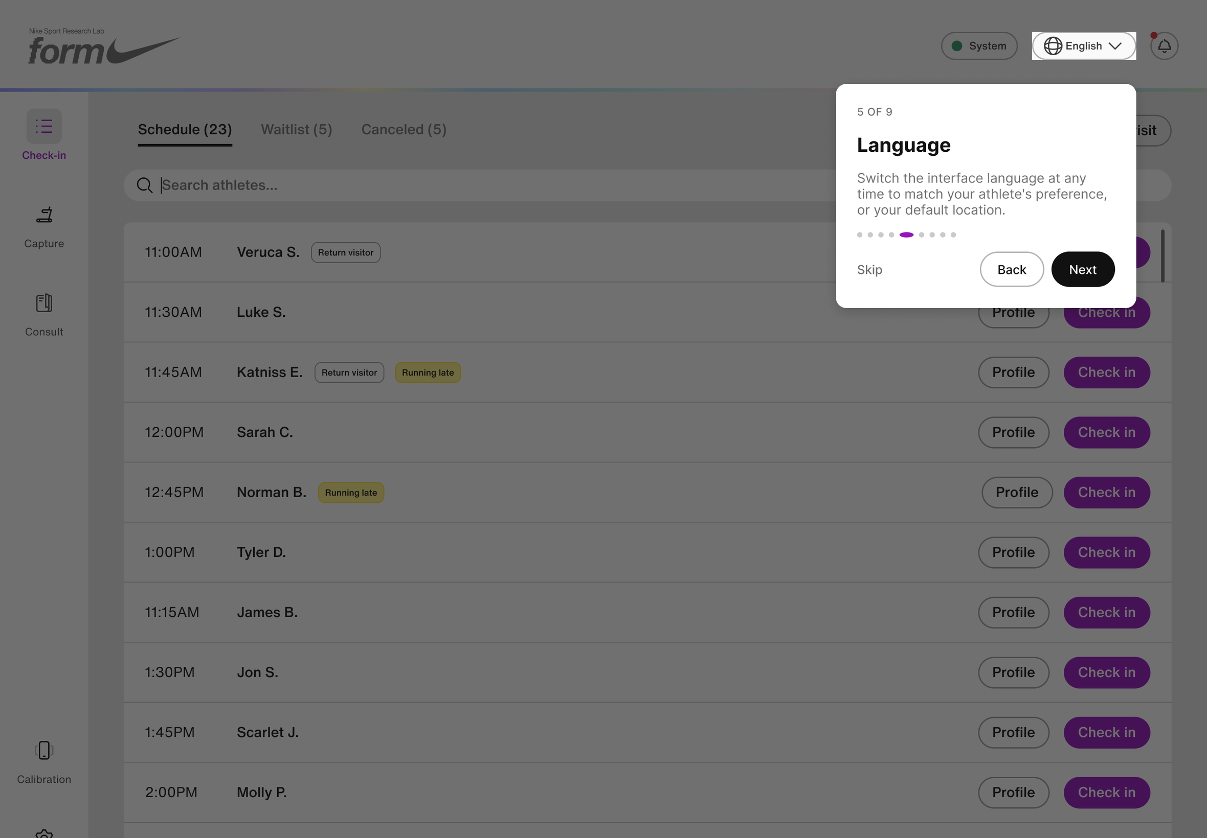 Onboarding - Language, screen 6 of 32