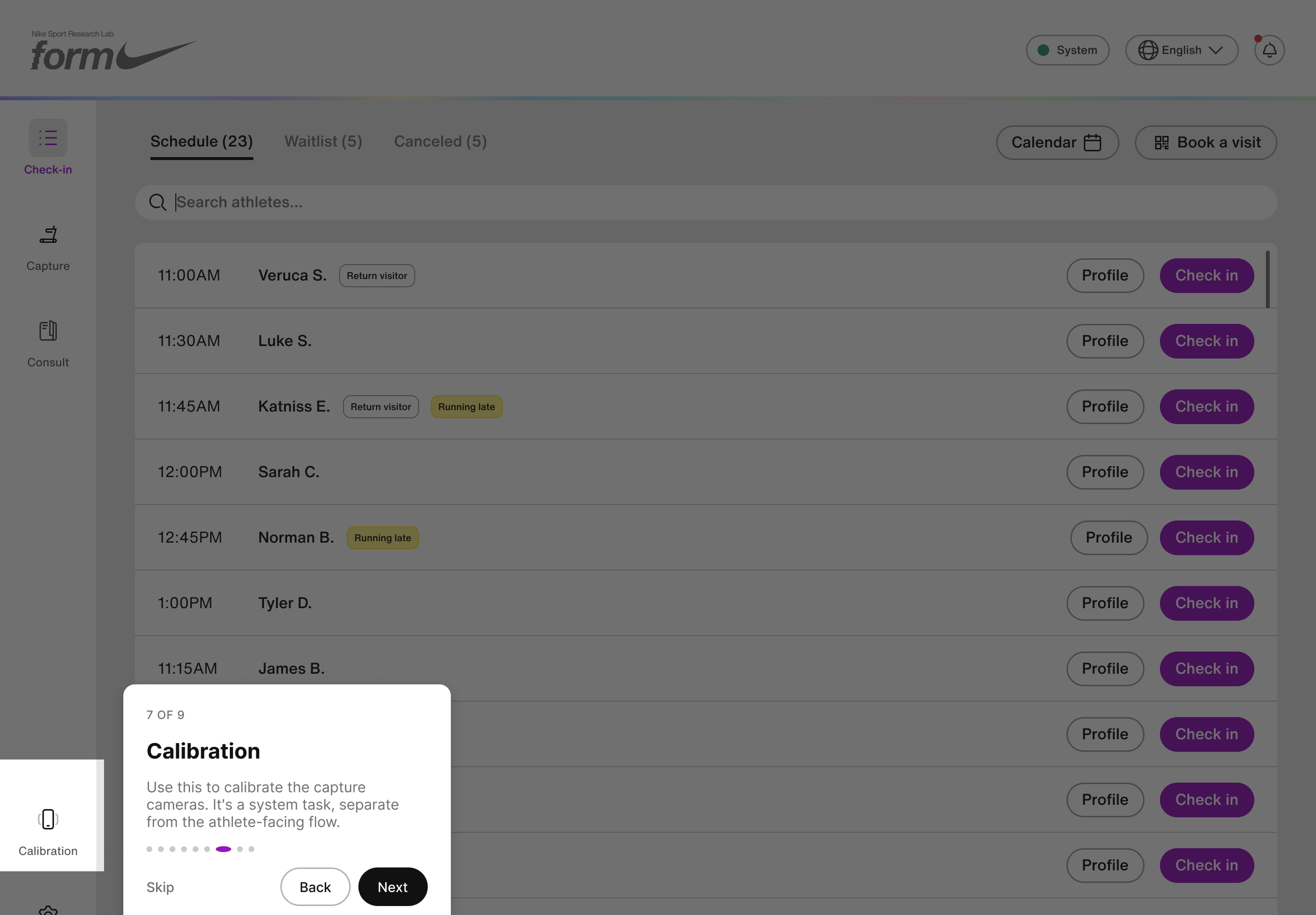 Onboarding - Calibration, screen 8 of 32