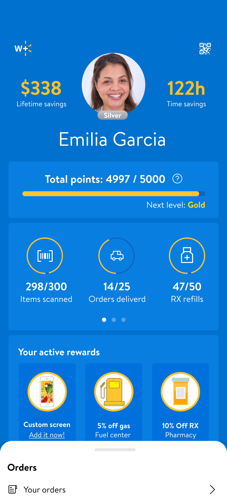 Points toward the next level, screen 8 of 12