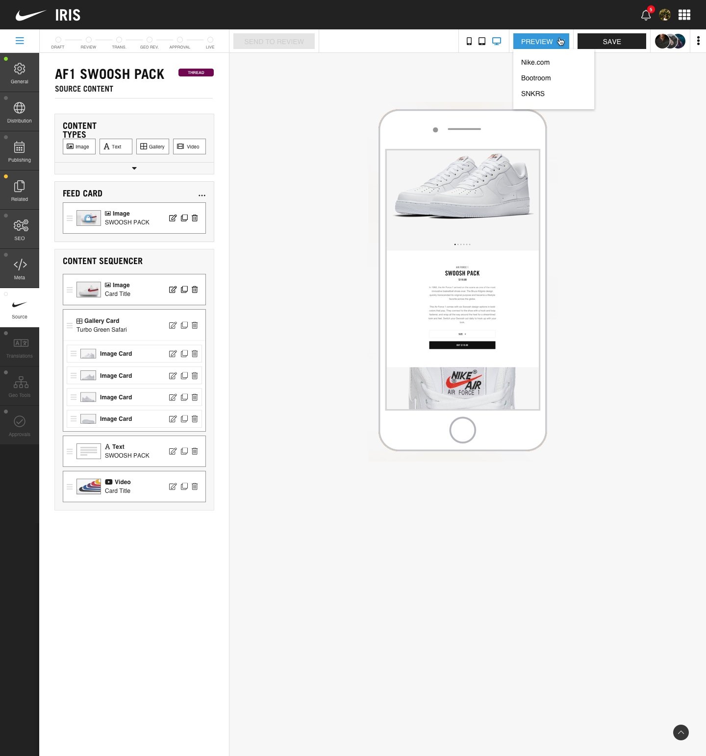 Mobile preview.